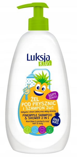 Szampon i żel pod prysznic Luksja kids ananas x 4 EAN 5900536349053