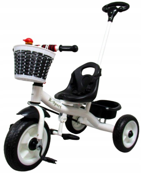 Rowerek Trójkołowy T8 biały z rączką Koła Eva Pchacz Ragil Sp. z o.o.