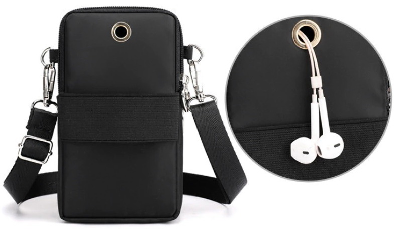 Torebka CZARNA MINI Kopertówka na Telefon Portfel Marka Likado