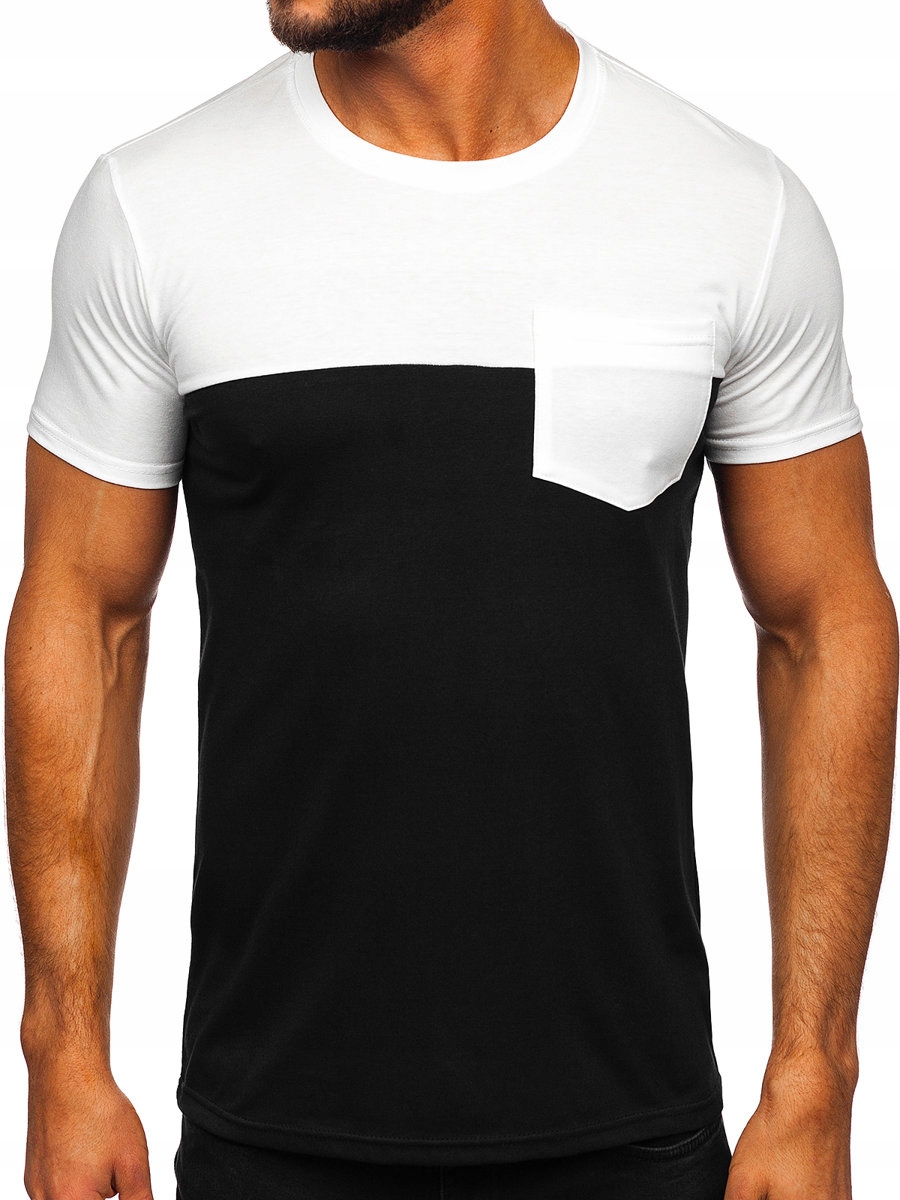 

T-shirt Koszulka Biało-czarna 8T91 Denley_l