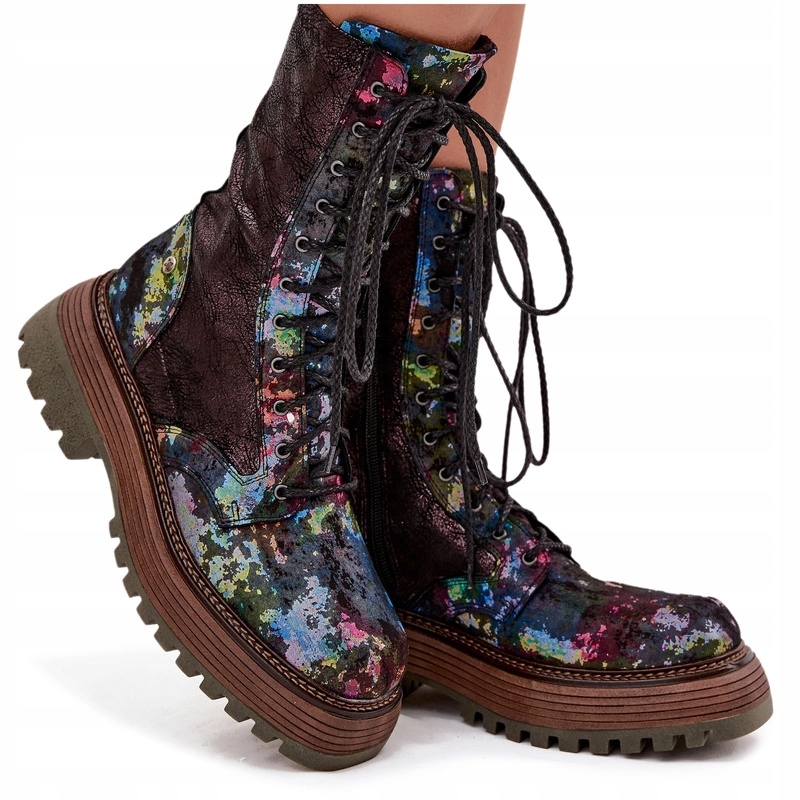 Kotníkové Boty Workery Z Přírodní Kůže Maciejka 06203-39 Multicolor 37