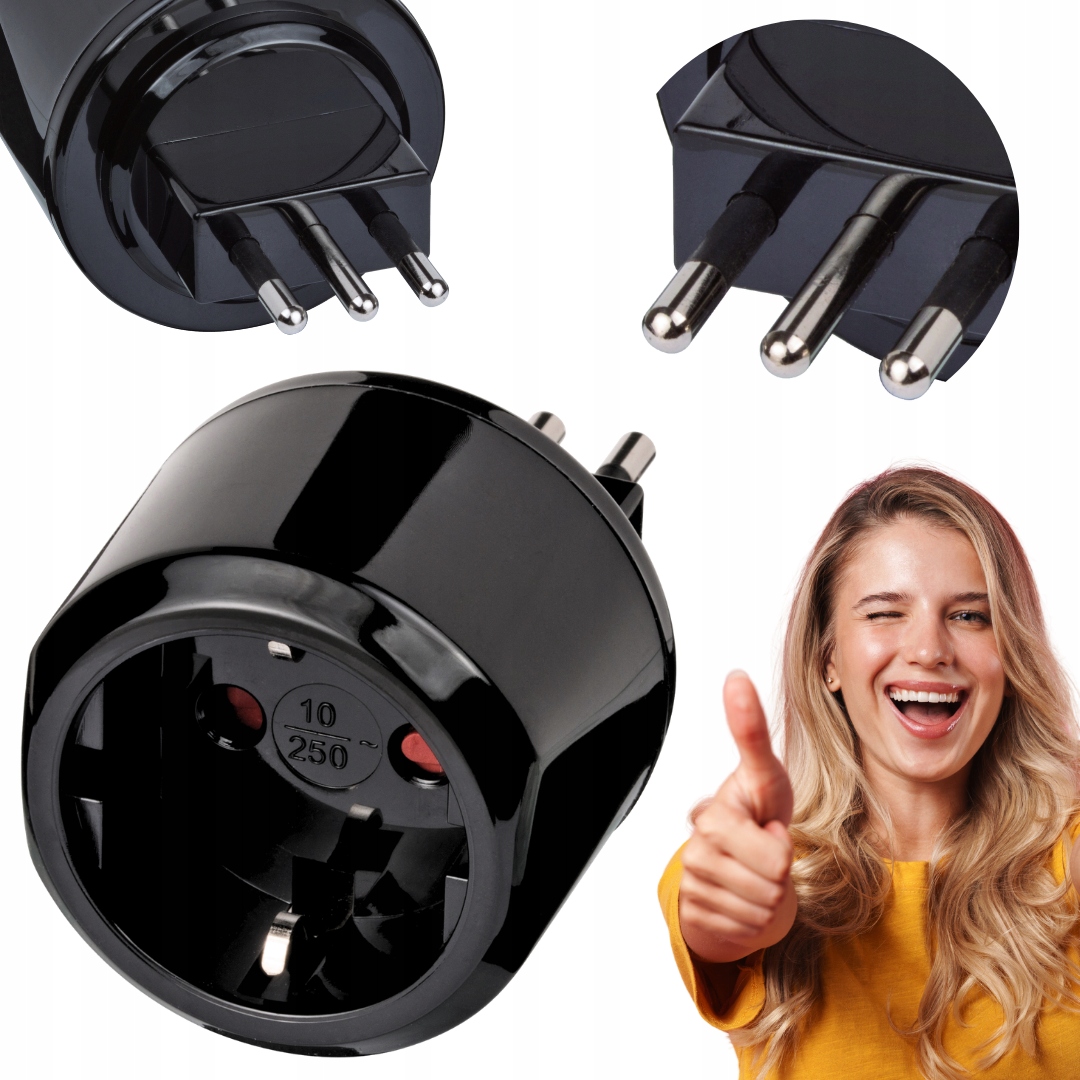 ADAPTER PODRÓŻNY PRZEJŚCIÓWKA WŁOCHY MALEDIWY SALWADOR CHILE EUROPA