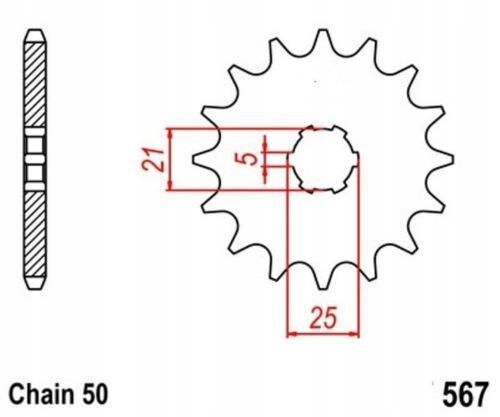 ZĘBATKA PRZEDNIA 16 YAMAHA RD 250 350 400