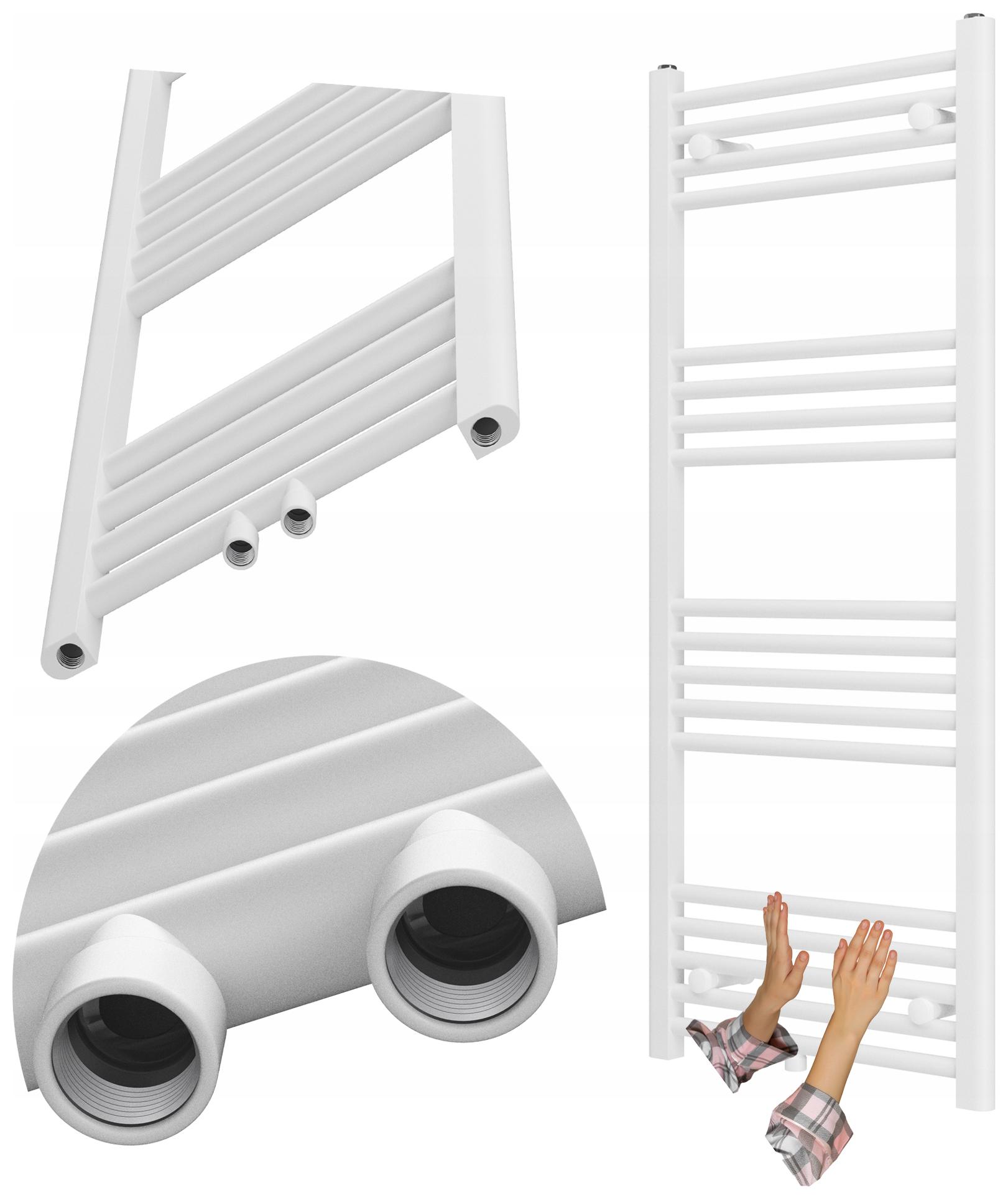 Koupelnový Radiátor Kaloryfer Moderní Žebříkový Bílý 120x50 cm Raven