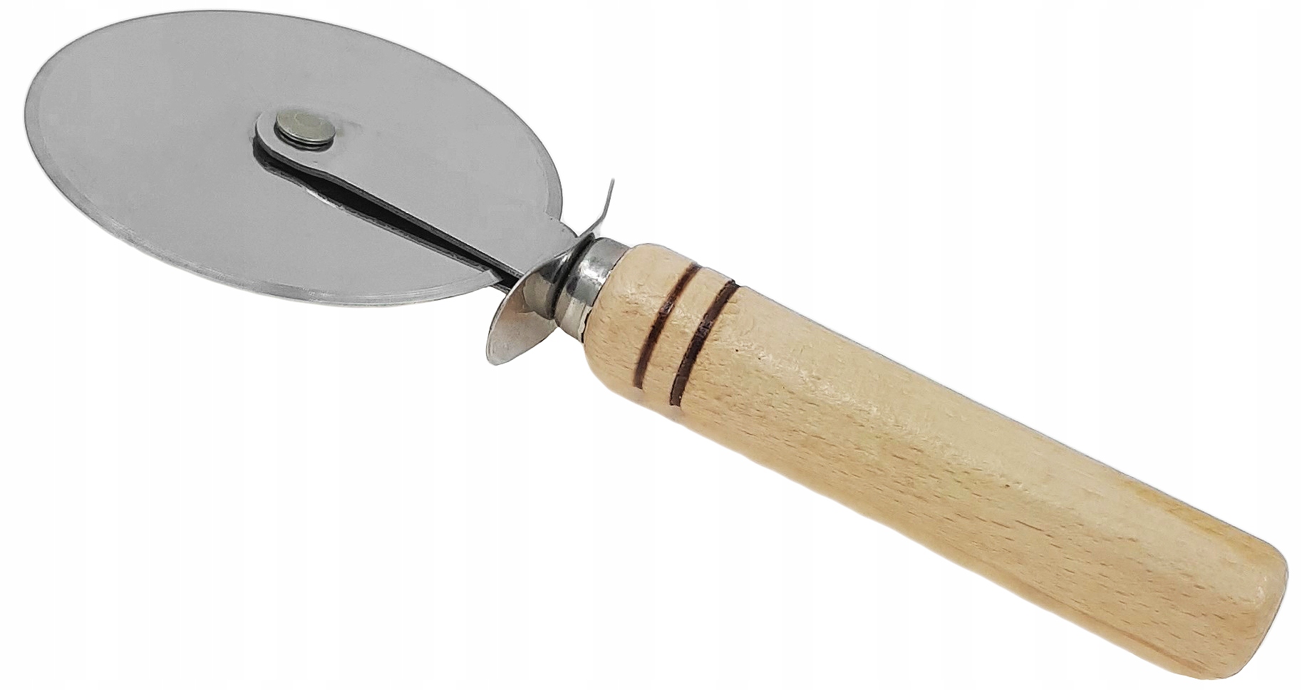 

Nóż do Krojenia Pizzy Ciasta Kółko Radełko Drewno