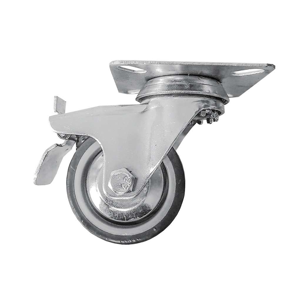 Kółko gumowane łożysko kulkowe fi-50 z hamulcem