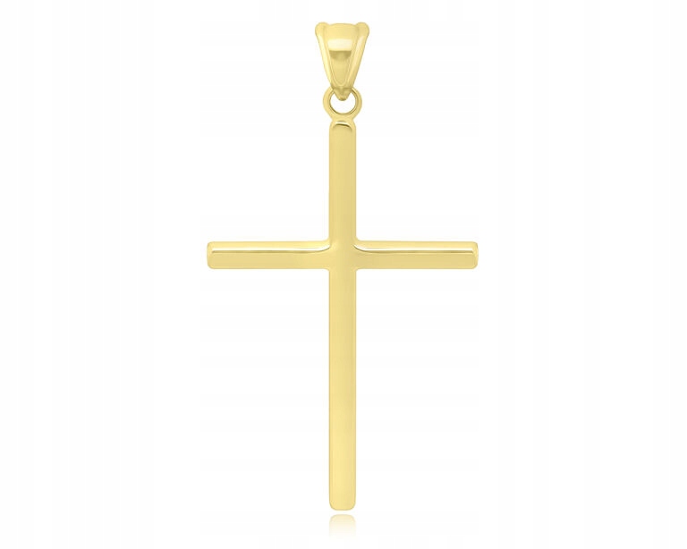 Zlatý křížek 585 oboustranný křížek velký přívěsek