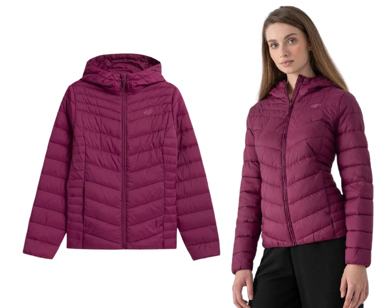 Péřová bunda 4F KUDP003 lehká s kapucí S