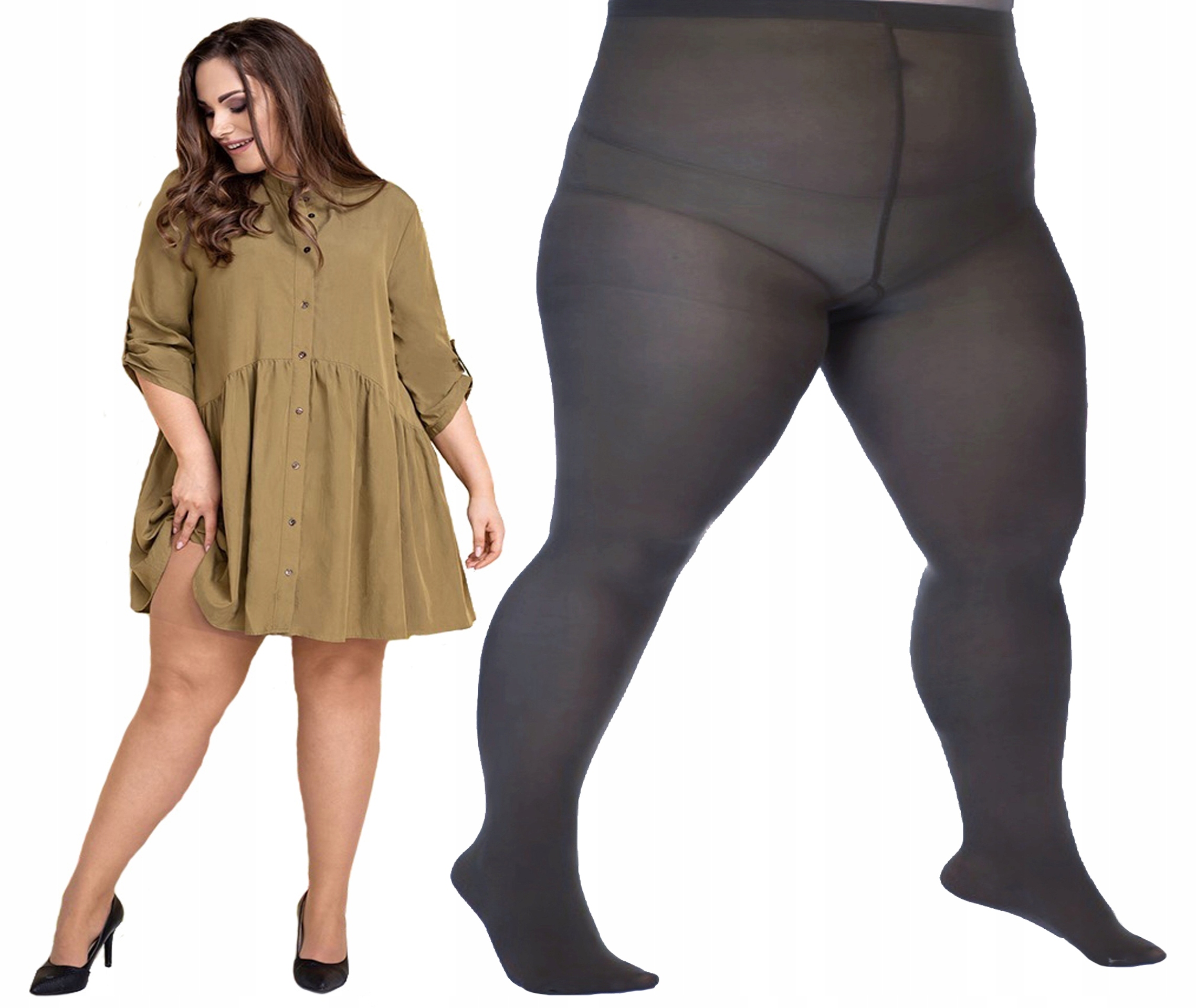 

Rajstopy Lida 40den, grafit, 2XL size++ biodra-160