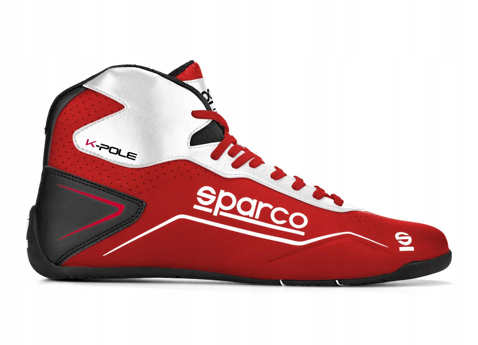 Kartingové boty Sparco K-Pole, barva červeno-bílá, velikost 37
