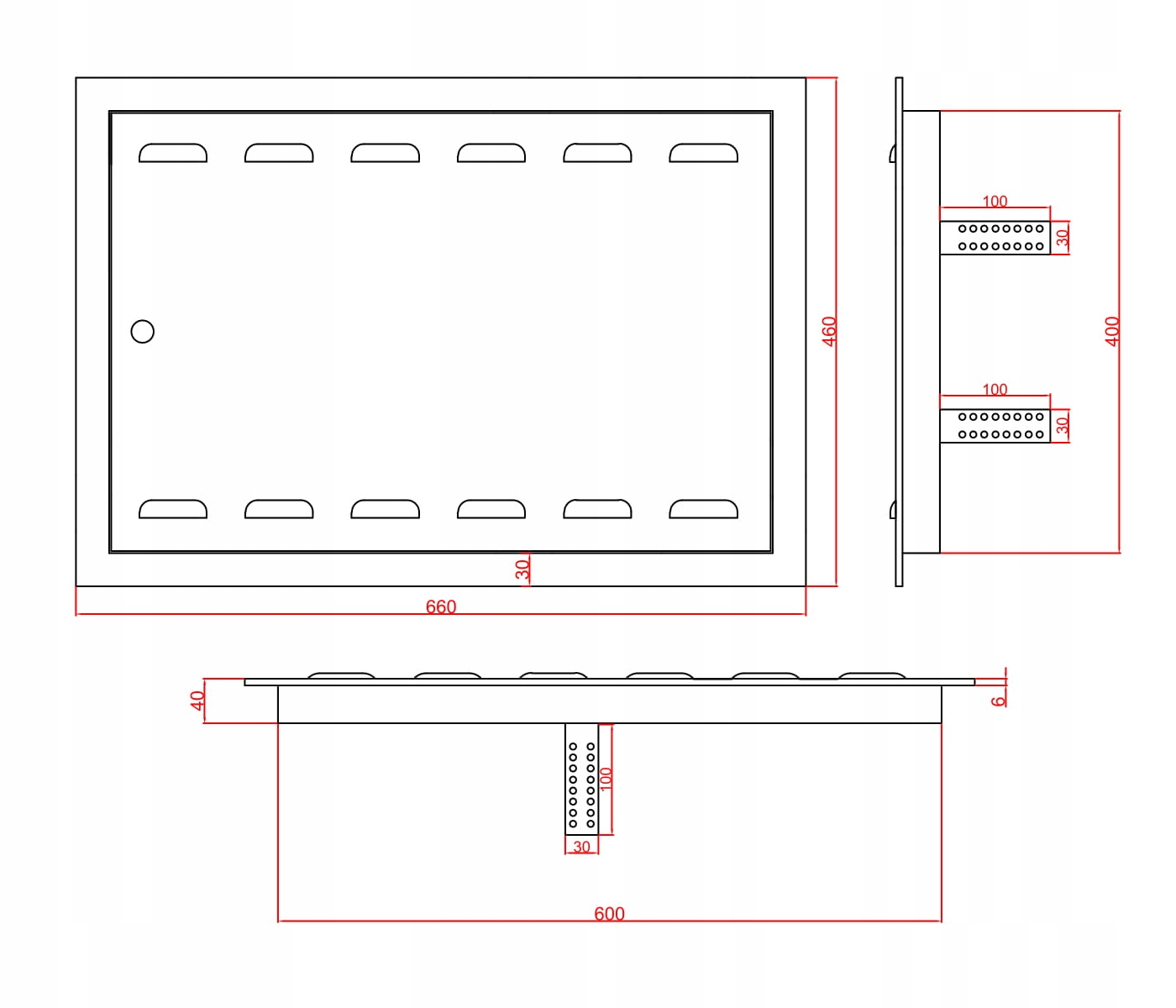 DRZWICZKI GAZOWE GRAFIT MAT 60x40 Szerokość 600 mm
