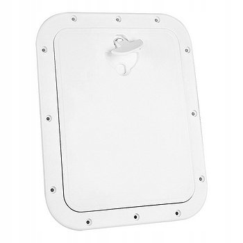 Uzavření bakisty| vyjímatelná klopa úložného prostoru 306 x 356 mm| dvířka Pvc bílá