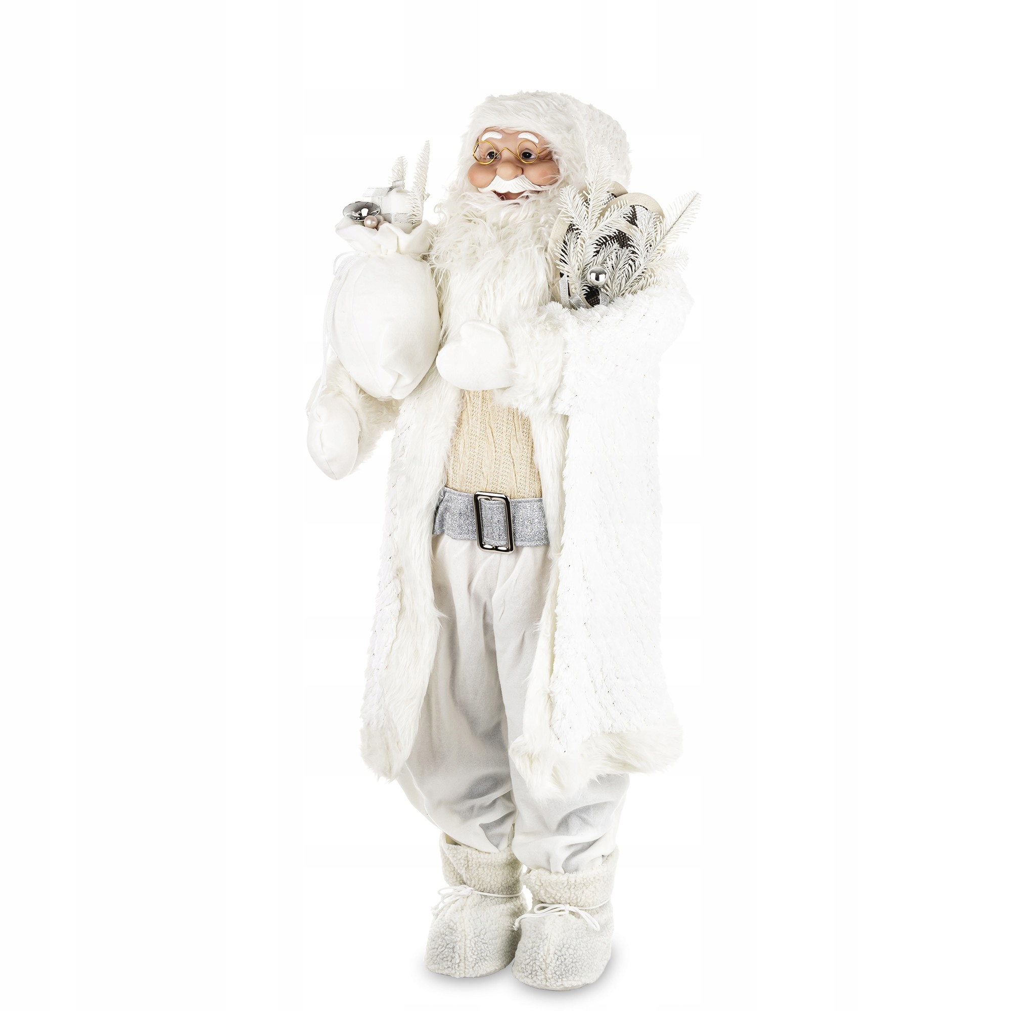 Vysoký Biely Svätý Mikuláš Figurka Ozdoba Darček na Sviatky