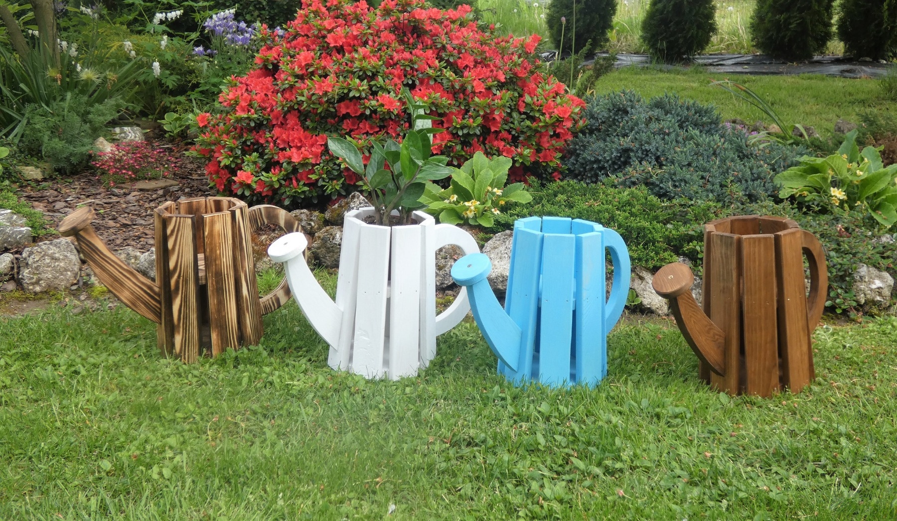 Konewka drewniana mała - Brązowa