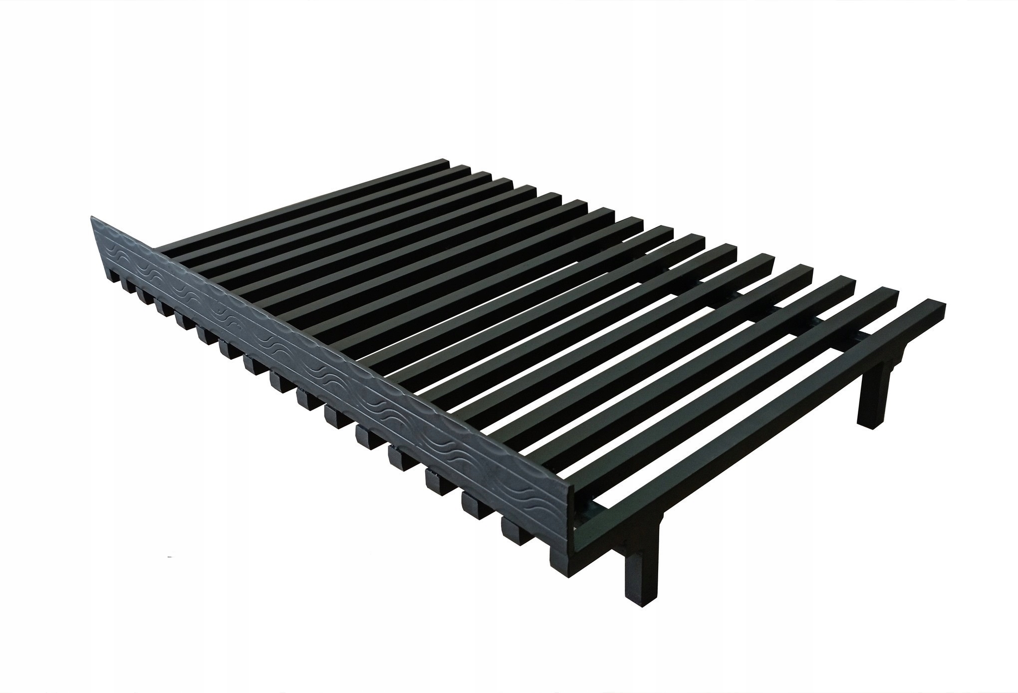 Ruszt do kominka kominkowy stojący 50x40cm z płotkiem ogranicznikiem Marka Centrum Części Kominkowych