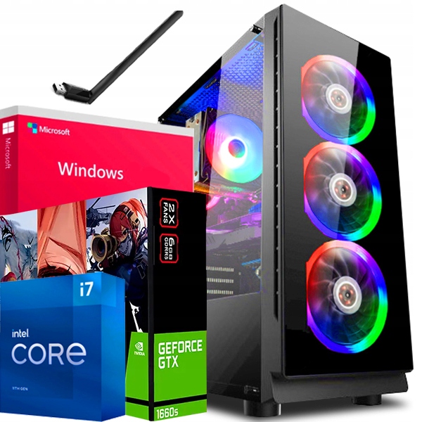 Počítač Pro Hry i7 DDR4 Ssd 512GB Gtx 1660S 6GB Win 11