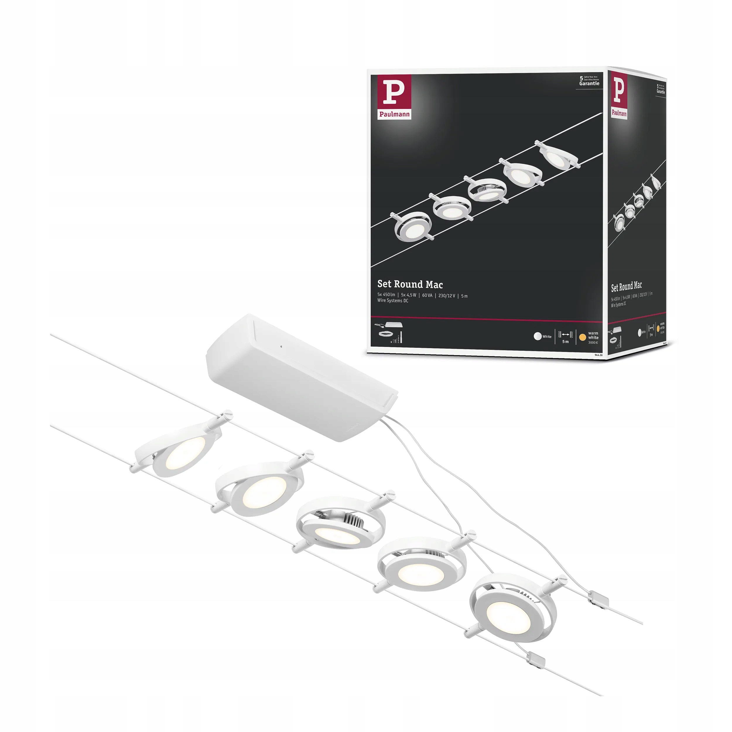 Paulmann CorDuo System kabli Led RoundMac Basic Set