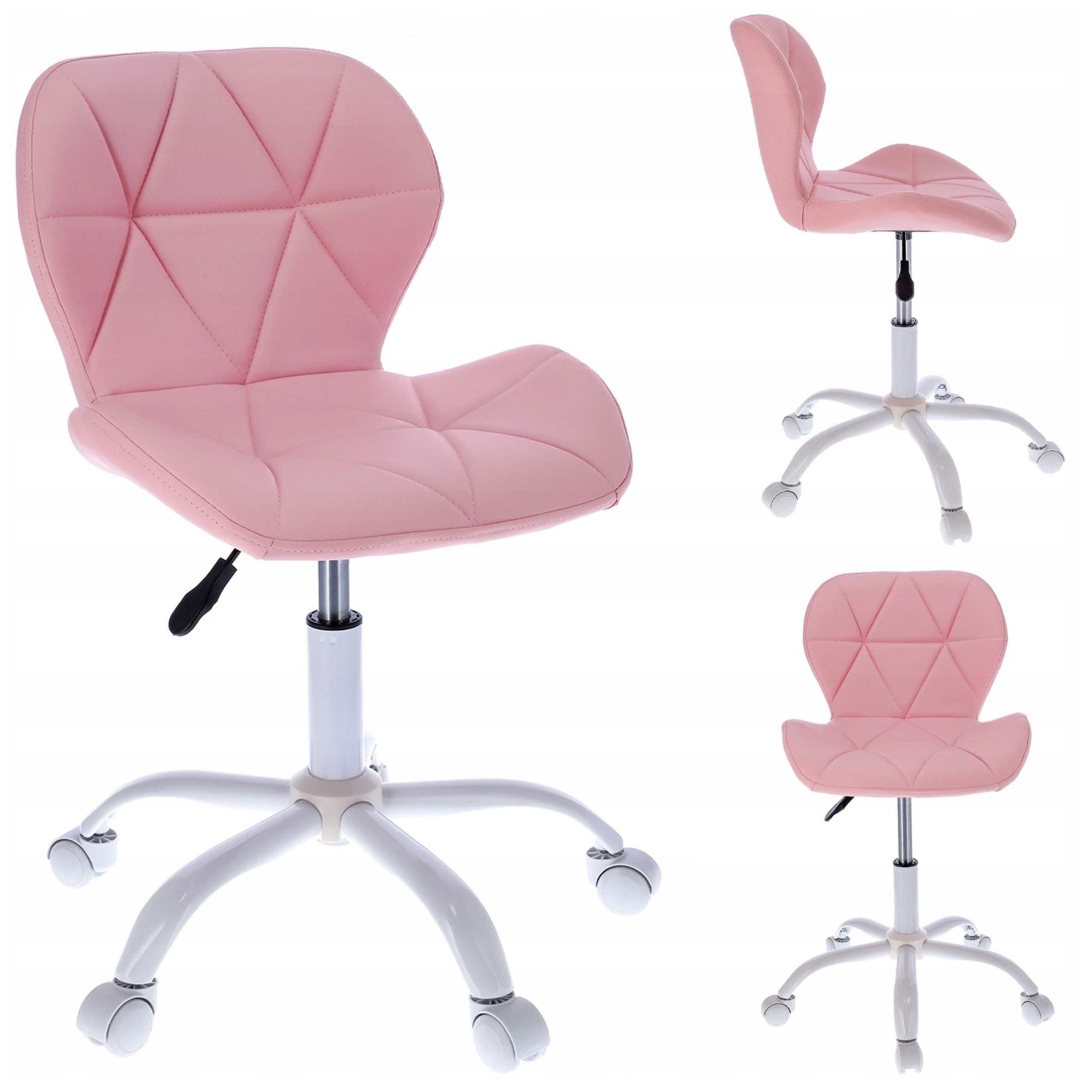 Fotel obrotowy Jumi różowy