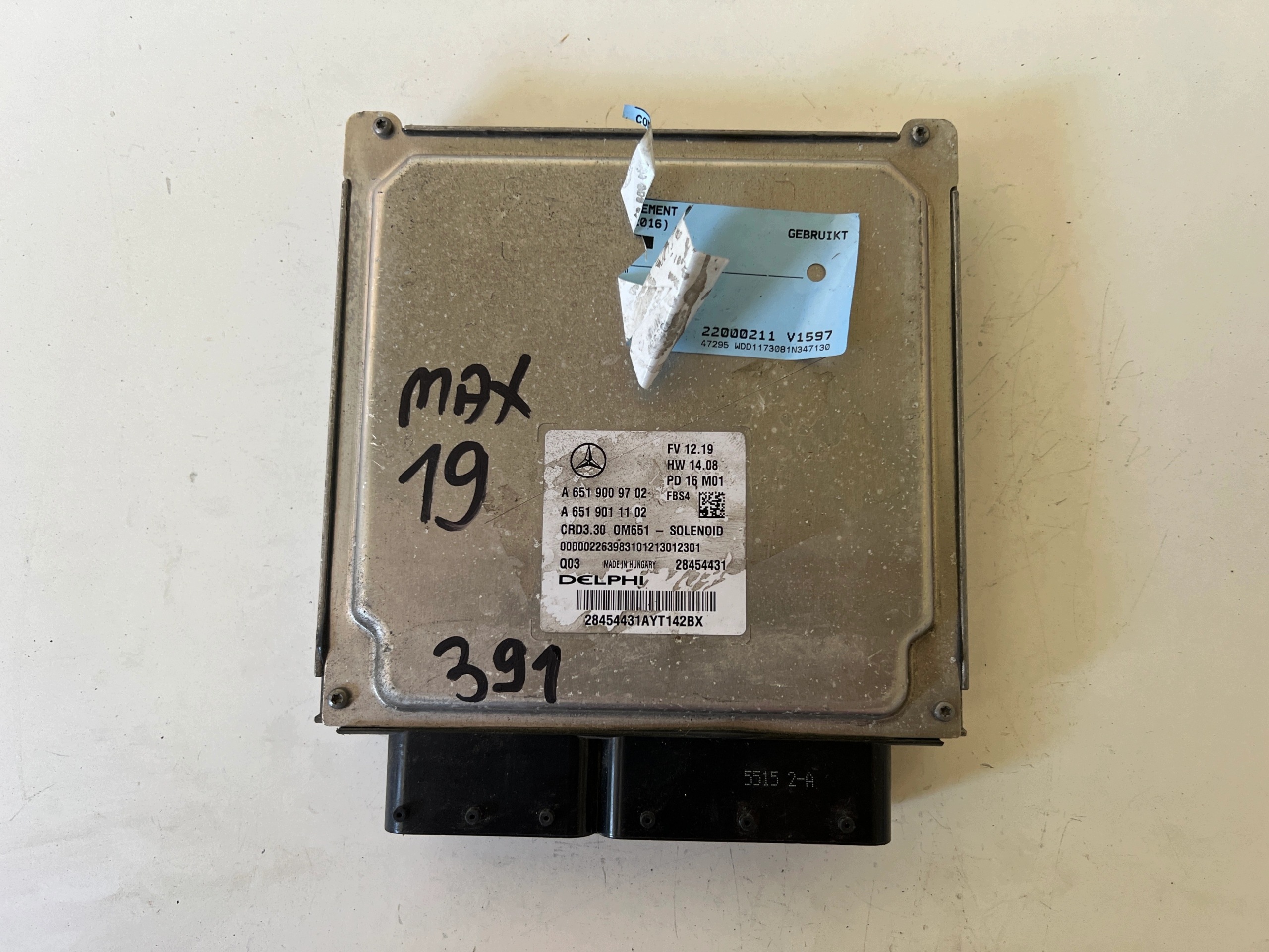 MERCEDES CLA C117 A6519019702 A6519011102 28454431 Computer ECU