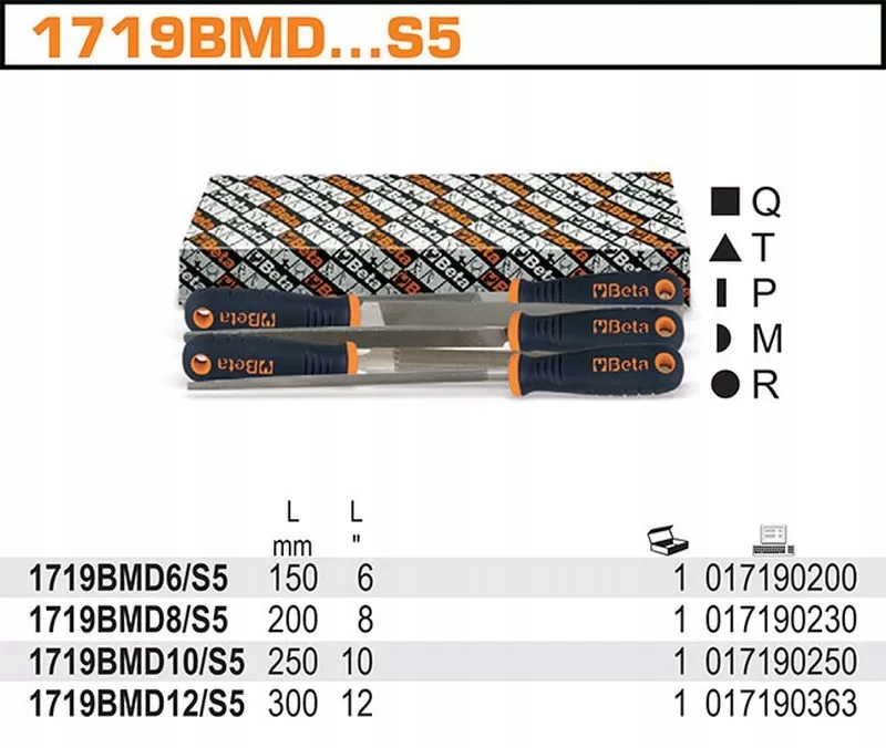 Komplet pilników równiaków Beta 1719BMD10/S5 Marka Beta