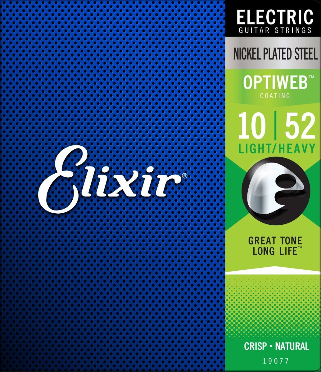 Elixir 19077 Optiweb Light/Heavy - struny do gitary elektrycznej 10-52 Kod producenta 19077