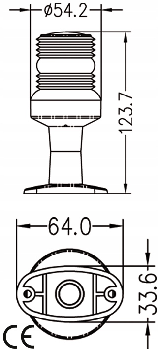 Lampa kotwiczna LED 360° / 12V - kolor biały Kod producenta 642290