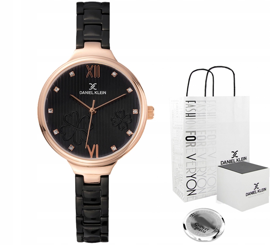Elegantní dámské hodinky Daniel Klein černé Box