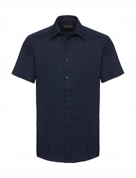 Pánská košile s krátkým rukávem bez kapes Oxford Bright Navy 3XL