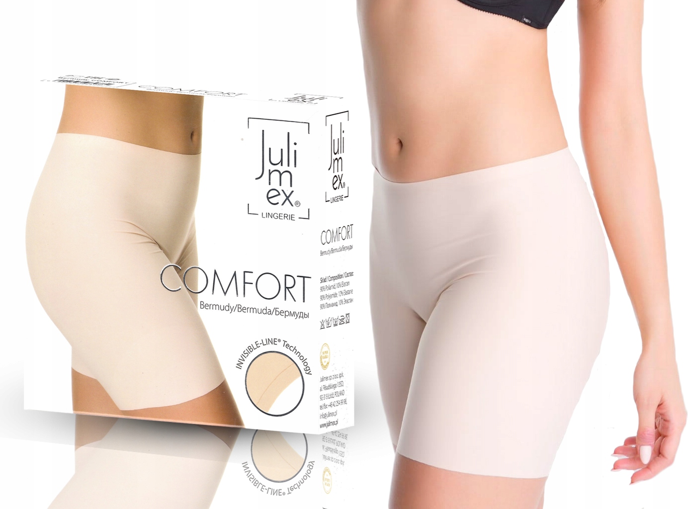

Reformy bermudy Julimex Comfort beż XXL