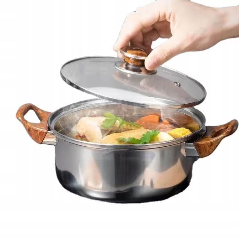 KOMPLET GARNKÓW STALOWYCH IZ POKRYWKAMI 10 ELEMENTÓW ZESTAW Marka Rossner Austria