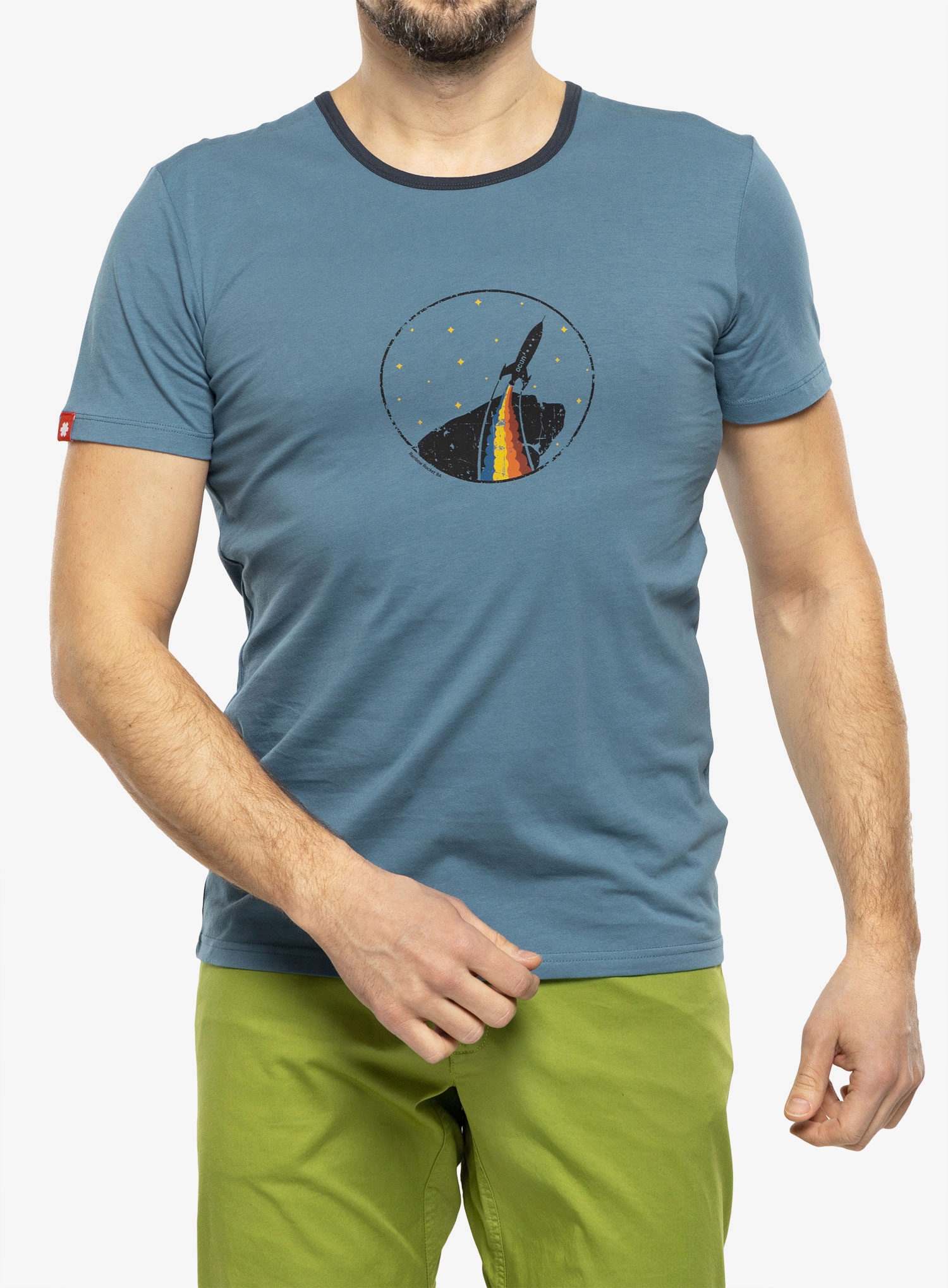 Tričko Ocun Classic T Organic Rainbow Rocket bluestone XXL