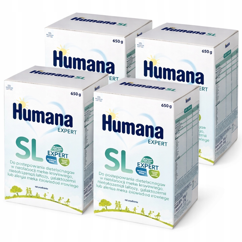 Humana Sl Expert Mleko Bez Laktozy Na Bazie Białka Sojowego 650g x 4 szt.