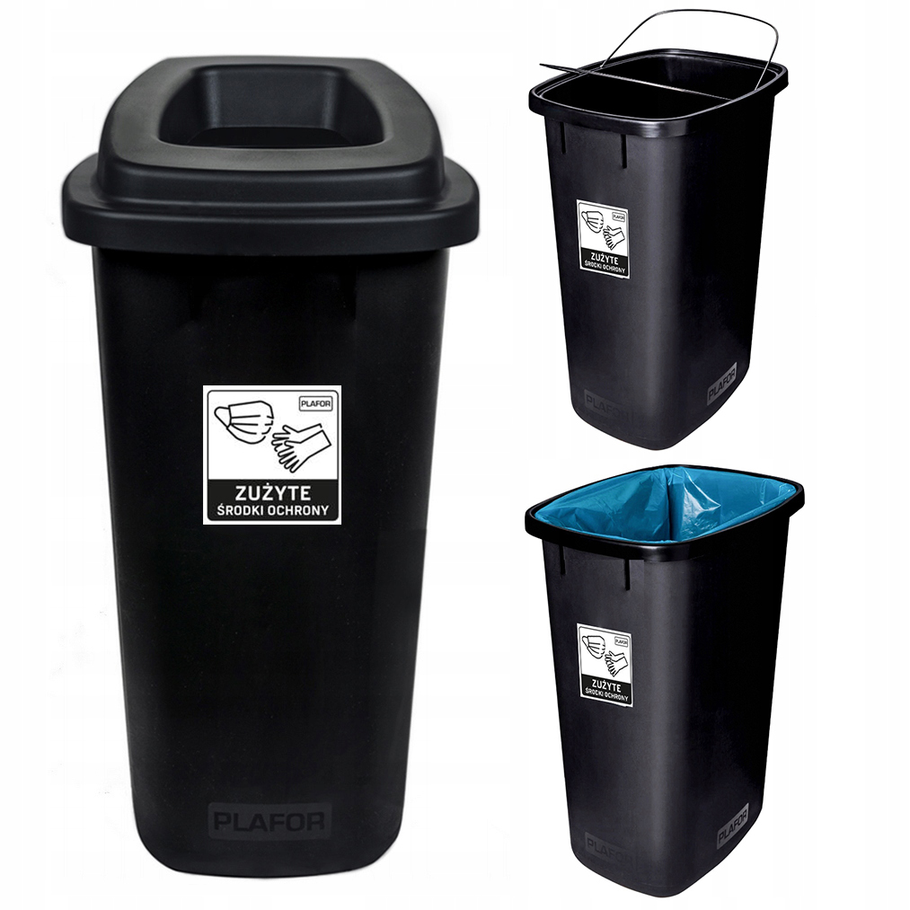 

Kosz Na Zużyte Maseczki I Rękawiczki 90L Czarny