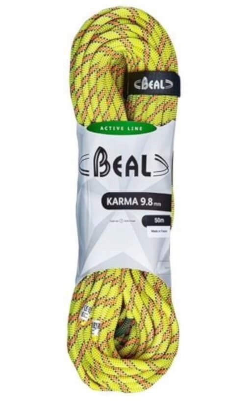 Dynamické lano Karma 9,8 mm x 50 m Yellow Beal