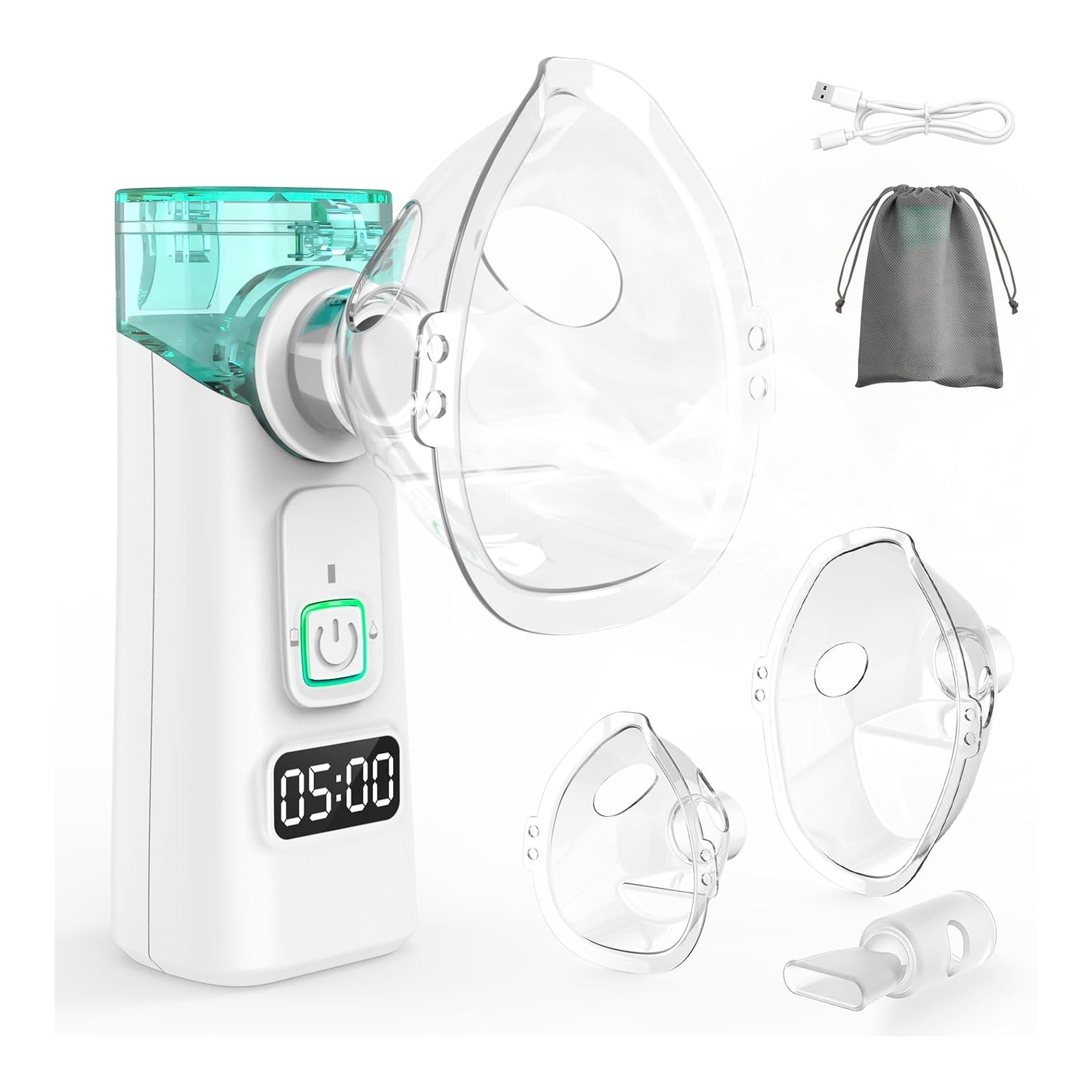 Nebulizator inhalator dla dorosłych i dzieci przenośny Usb C akumulatorowy