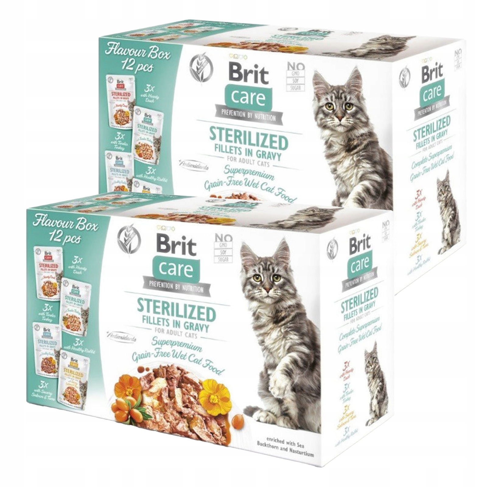 Levně Brit Care Box Pouch Sterilized krmivo mokré pro kočky mix chutí 24 x 85 g
