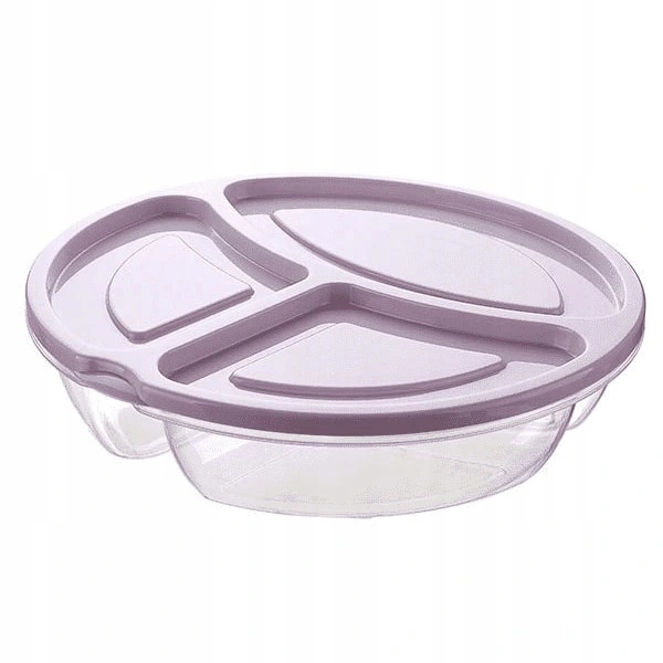 

Pojemnik Na Żywność Okrągły Dzielony Na 3 Części