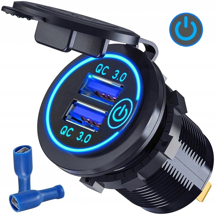 USB QC 3.0 QUICK ŁADOWARKA GNIAZDO ON/OFF DOTYKOWA