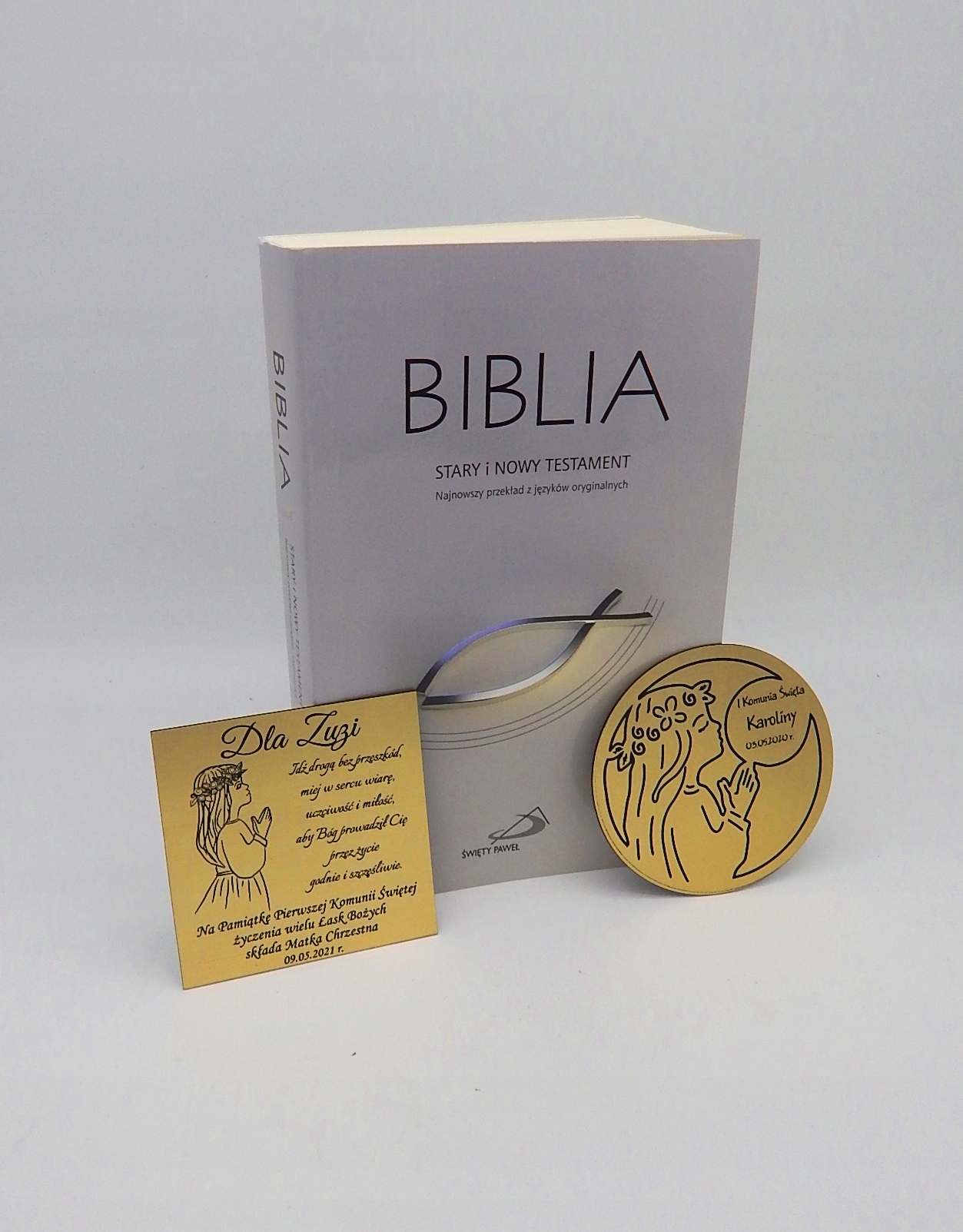 BIBLIA PREZENT KOMUNIA ŚWIĘTA PISMO ŚWIĘTE PAMIĄTKA PIERWSZEJ KOMUNII + TAB ISBN 9788377974391