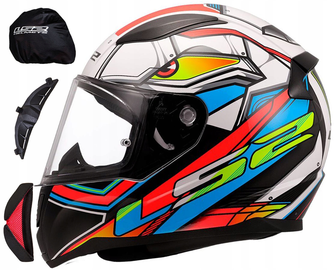 LS2 Kask Motocyklowy Integralny FF353 Rapid II Xdron White Ora. S