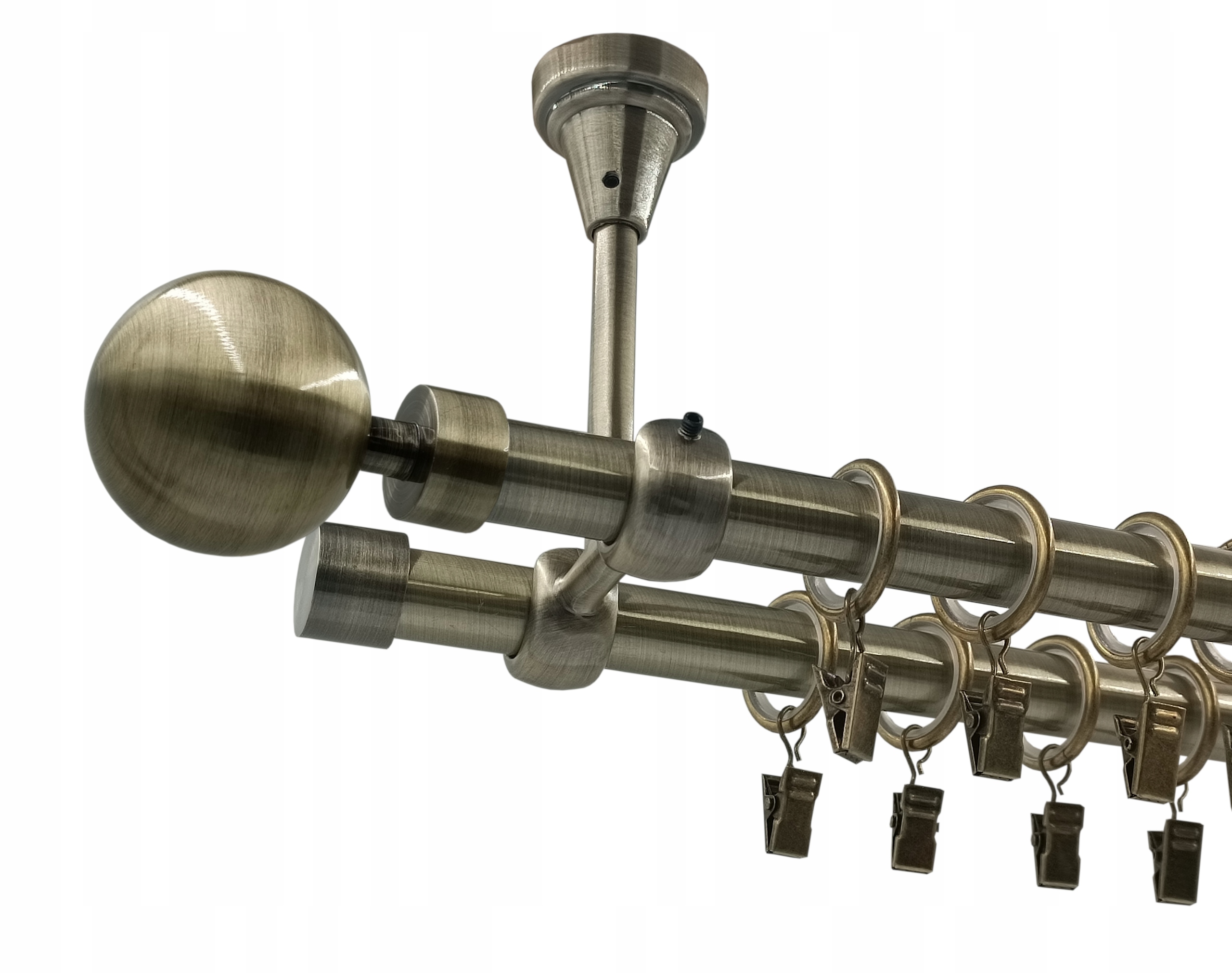 Garnýž 19+19 mm Kula Modern Zlato 120 cm