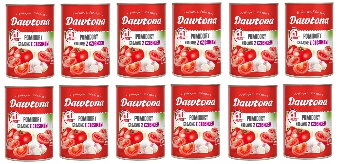 Levně 12 x 400 g Dawtona Rajčata nakrájená na česnek Svařovací