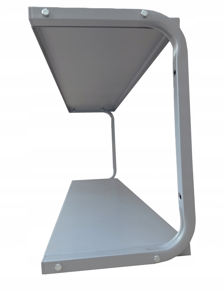 Kovová nástěnná police 55 cm dvojitá PG2MS gastronomie loft garáž