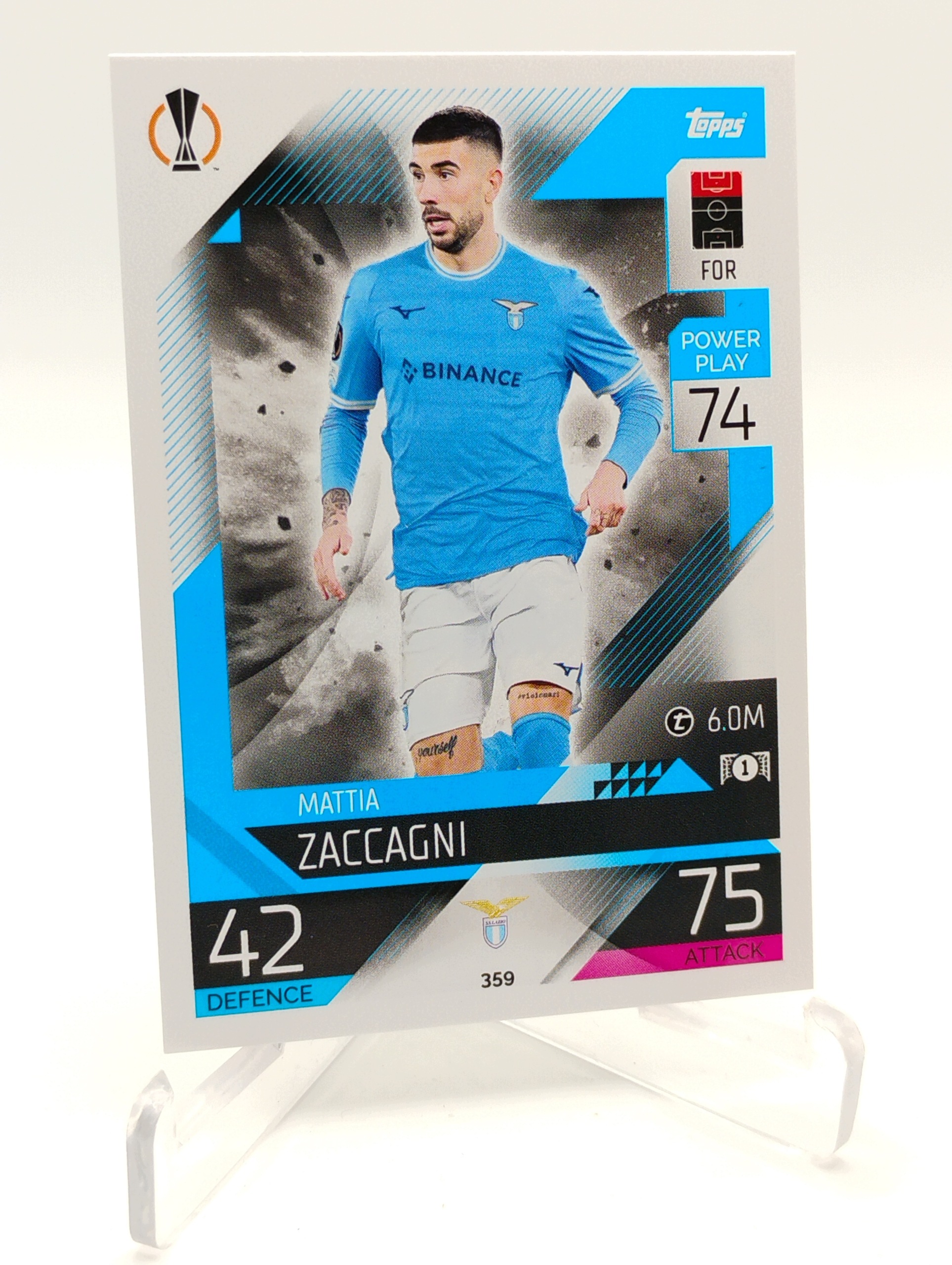 Topps Match Attax 2022-2023 Base Card 359 Mattia Zaccagni Ss Lazio