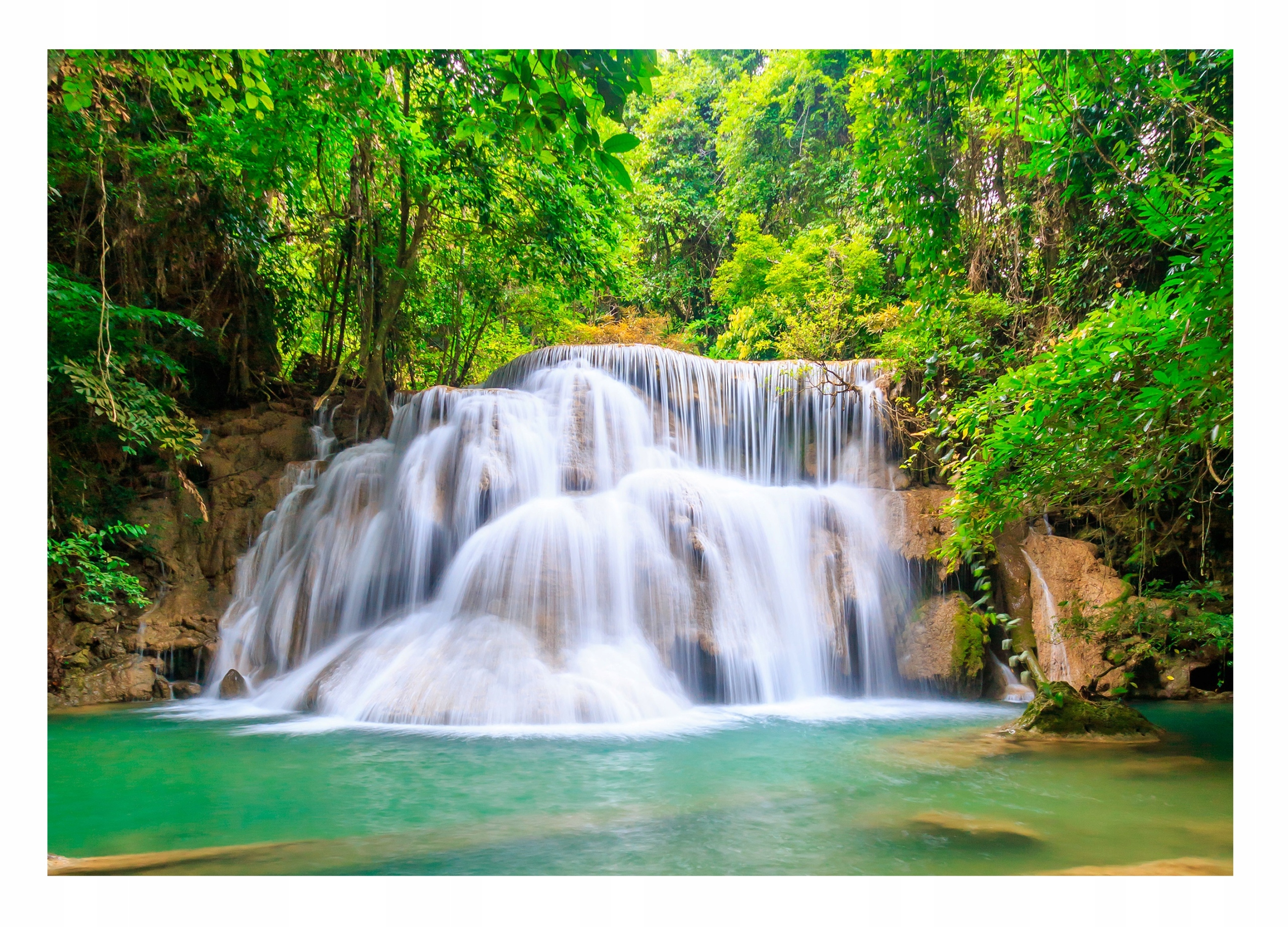 Fototapeta Vodopád V Lese Příroda Jezero Pohled Krajina Tapeta 368x254