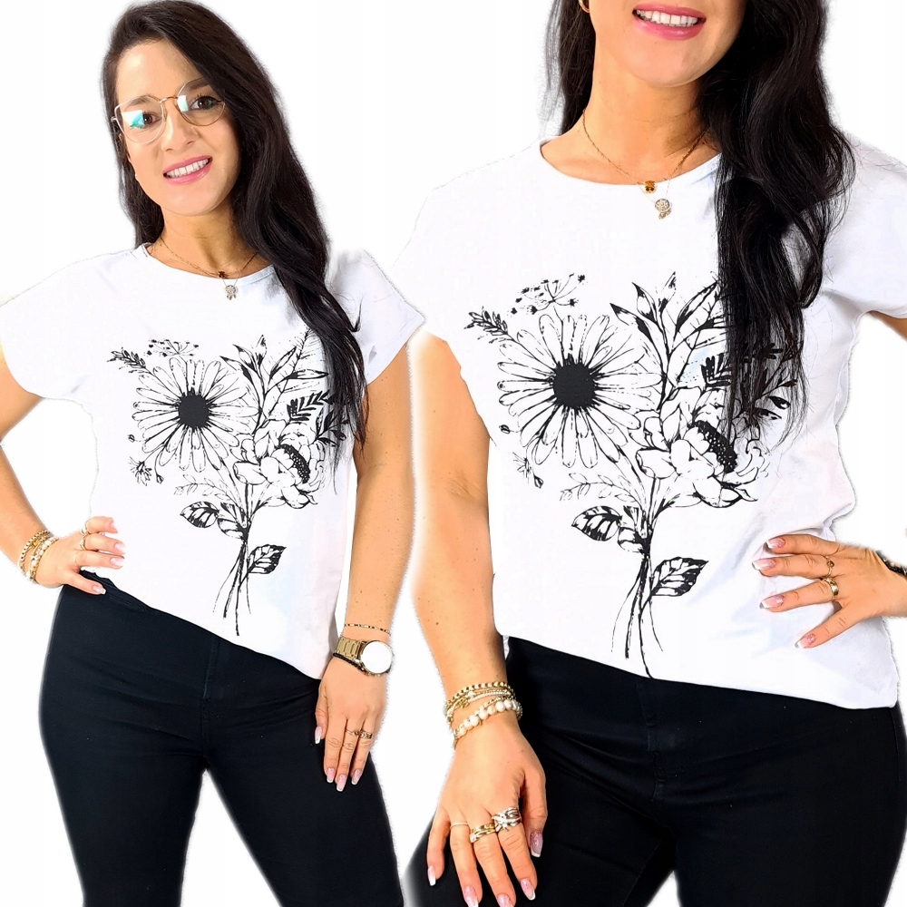 

Bluzka koszulka Kobiecy Tshirt Top print L