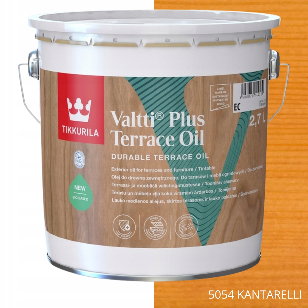 TIKKURILA OLEJ DO DREWNA VALTTI PLUS TERRACE OIL 2,7L KOLOR 5054 KANTARELLI