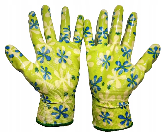 

Rękawice damskie robocze ogrodowe nitrylowe rozm.L