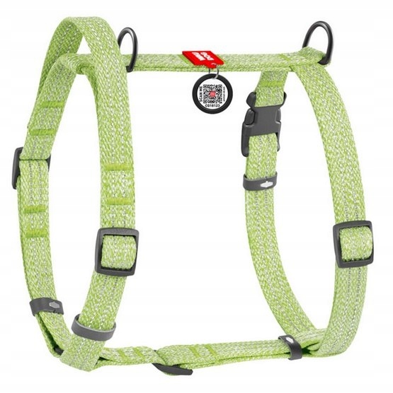 Levně Collar WauDog Re-Cotton Reflexní postroj s rukojetí, velikost L, světle zelený