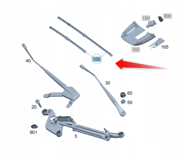 Listy Stěračů Mercedes A4478205400
